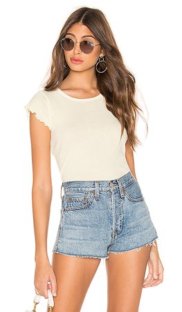 Chaser Flouncy Crew Neck Tee in Chick | REVOLVE