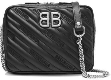 Bb Reporter Xs Quilted Leather Shoulder Bag - Black