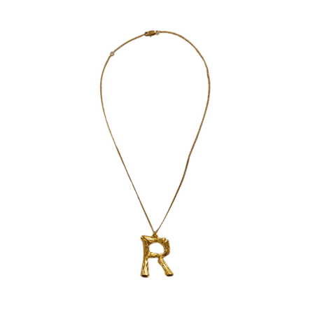 JESSICABUURMAN – ONTYN Letter R Embellished Necklace - Small