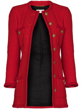 Saint Laurent button-fastening single-breasted Coat - Farfetch