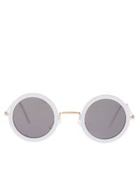 ASOS Asos White Round Sunglasses - Lyst