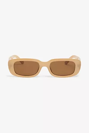Oval framed sunglasses - Beige - Sunglasses - Monki WW