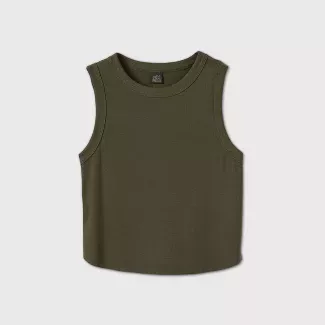 Women's Cropped Tank Top - Wild Fable™ Olive XL : Target