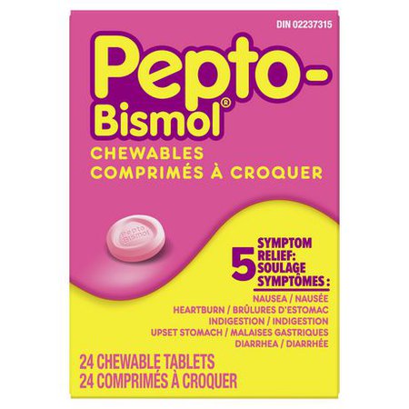 Pepto Bismol Chewable Tablets for Nausea, Heartburn, Indigestion, Upset Stomach, and Diarrhea Relief | Walmart Canada
