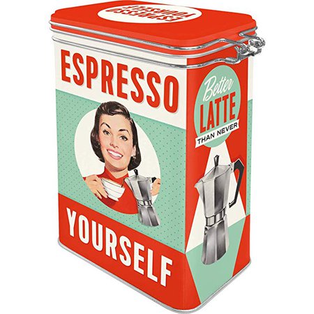 Nostalgic-Art 31104 | Metal Storage Box Coffee Tin | Espresso Yourself: Amazon.ca: Gateway
