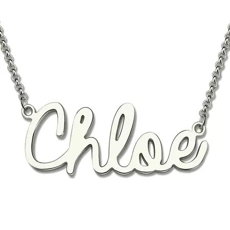 AILIN Personalized Cursive Name Necklace Sterling Silver Nameplate Necklace Handmade Name Jewelry Bridesmaid Gift Ideas-in Pendant Necklaces from Jewelry & Accessories on Aliexpress.com | Alibaba Group