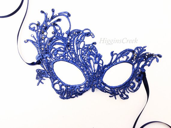 blue masquerade masks - Google Search