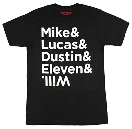 Amazon.com: Stranger Things T Shirt Characters Names Men's TV Show Apparel Will Dustin Mike: Clothing