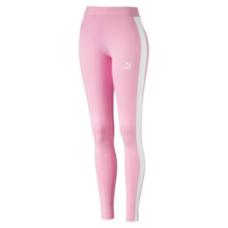 Puma Women's Classic Logo T7 Leggings: Pink/White - 575075-21 | eBay