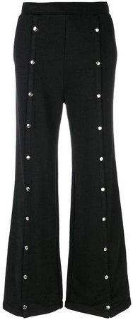 studded flared trousers