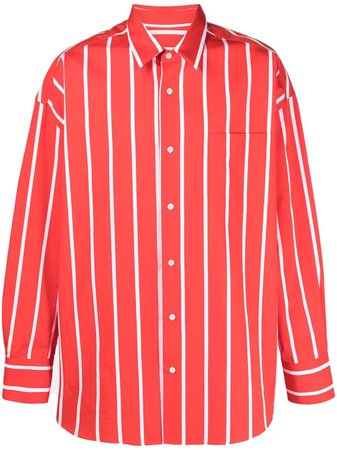 AMI Paris striped cotton shirt - FARFETCH