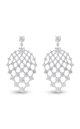 18k White Gold & Diamond Illumination Earrings By Harakh | Moda Operandi