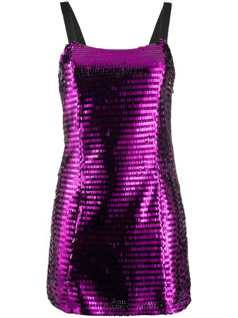Amen Fitted Square Sequin Embroidered Dress - Farfetch