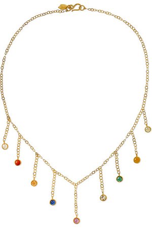 Pippa Small | 18-karat gold multi-stone necklace | NET-A-PORTER.COM