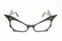 Vintage Eyeglasses, Black Cat Eye