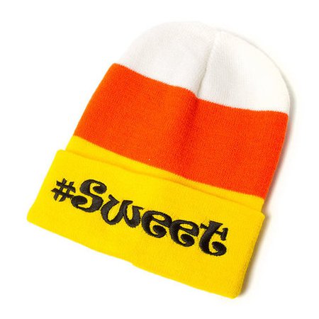 HALLOWEEN #SWEET CANDY CORN KNIT BEANIE on The Hunt