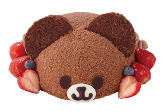 strawberry bear cake