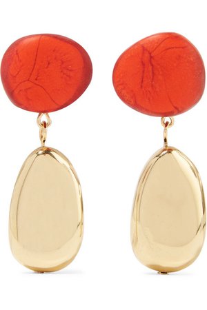 Dinosaur Designs | Gold-tone resin earrings | NET-A-PORTER.COM