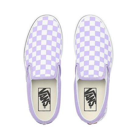 Vans Checkerboard Classic Slip-on Shoes ((checkerboard) Violet Tulip/true White) Women Purple de Vans en 21 Buttons