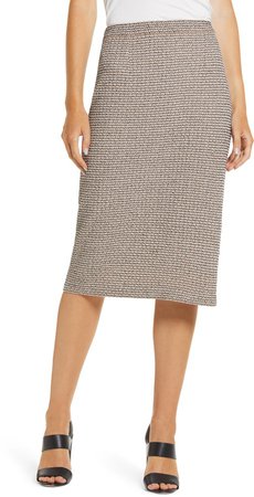 Tweed Knit Pencil Skirt