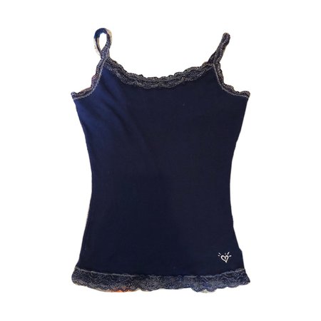 navy blue lace camisole tank top