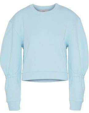 Gathered Cotton-fleece Sweatshirt