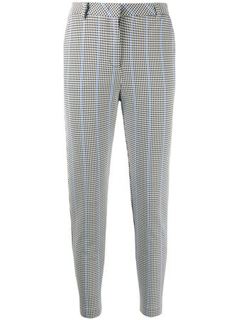 Pinko Checked Cropped Trousers - Farfetch
