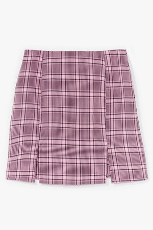 That Checks Out Slit Mini Skirt | Nasty Gal