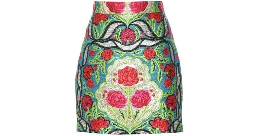 Gucci - Multicolor Brocade Skirt