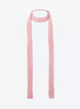 pink thin scarf