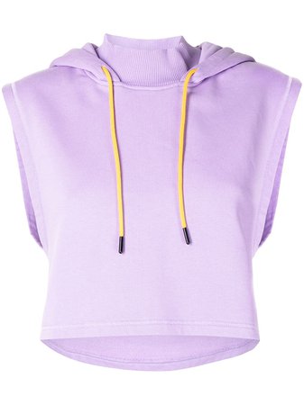 Shop 7 days active cropped organic cotton drawstring hoodie with Express Delivery - FARFETCH