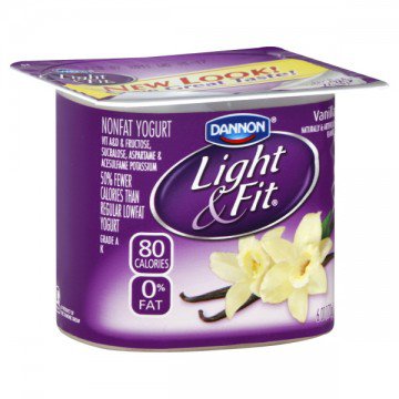 Dannon Light & Fit Yogurt Vanilla 0% Fat » Cereal & Breakfast Foods » General Grocery