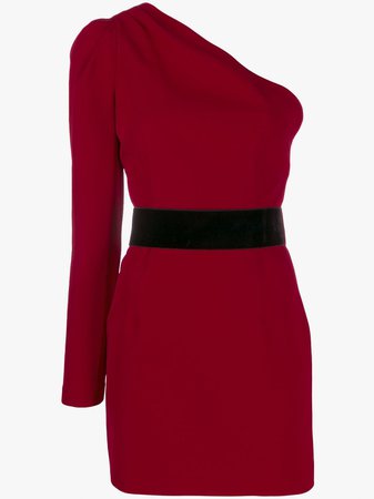 Red P.a.r.o.s.h. One Shoulder Dress | Farfetch.com