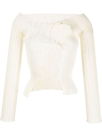 A. ROEGE HOVE Ribbed off-shoulder Knitted Top - Farfetch
