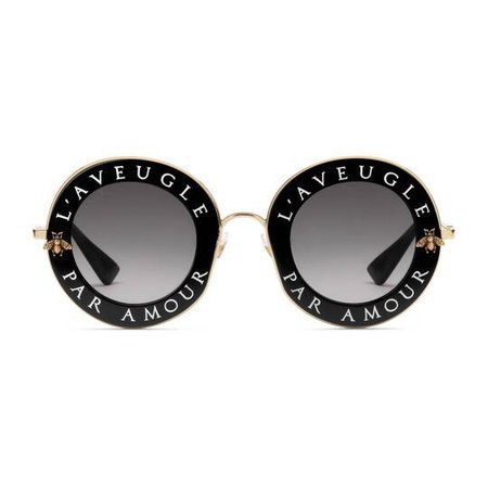 Round-Frame Metal Sunglasses l Gucci