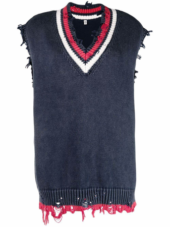 r13 | Distressed Knitted Vest Top