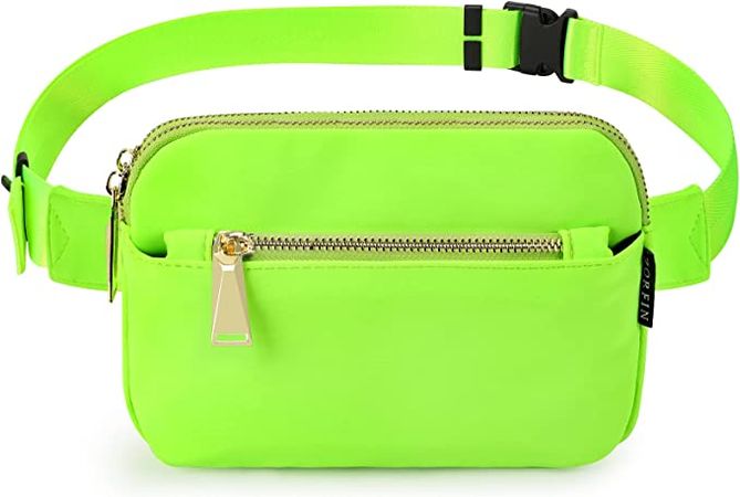 Amazon.com: ZORFIN Fanny Packs for Women Men, Crossbody Fanny Pack, Belt Bag with Adjustable Strap, Fashion Waist Pack for Outdoors/Workout/Traveling/Casual/Running/Hiking/Cycling (Fluorescent Green) : Sports & Outdoors