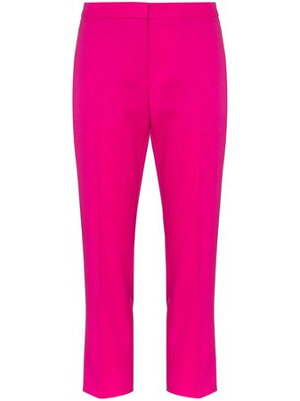 Pink Alexander Mcqueen Cropped Tailored Trousers | Farfetch.com