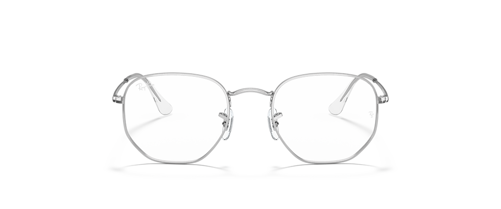 Ray Ban HEXAGONAL OPTICS Glasses in Silver Metal | OPSM