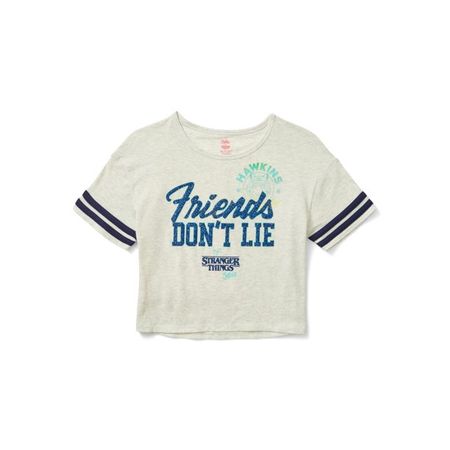 Justice Girls x Stranger Things Sleeve Stripe Boxy T-Shirt, Sizes XS- XLP - Walmart.com