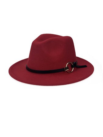 Unisex Felt Wild Warm Dress Hat Outdoor Windproof Belt Ring Buckle Bucket Cap Cheap - NewChic