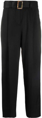 Belted Straight-Leg Trousers
