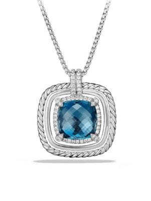David Yurman Châtelaine® Pave Bezel Necklace with Gemstone and Diamonds