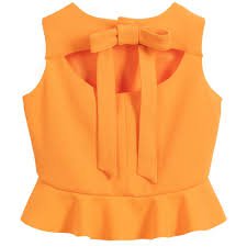 yellow top orange ruffles sleeveless chiffon - Google Search