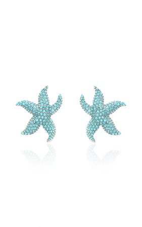 Starfish Astra Crystal Earrings By Amina Muaddi | Moda Operandi