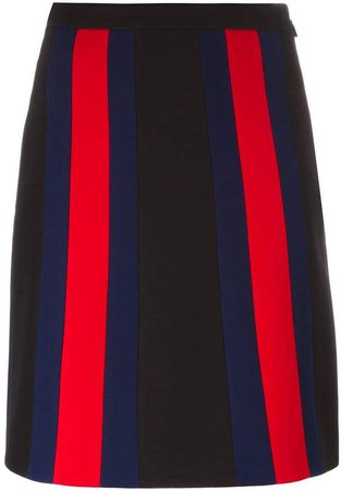 vertical stripe A-line skirt