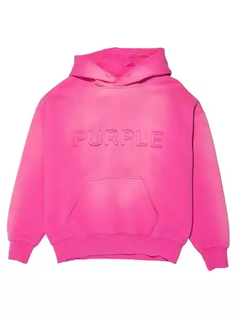 Shop Purple Brand Po Cotton Long-Sleeve Hoodie