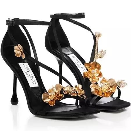 black jeweled sandal heel - Google Search