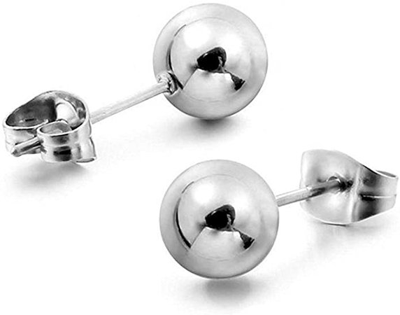 Sterling Silver Ball Stud Earring 3mm-10mm (3 Millimeters) : Amazon.ca: Clothing, Shoes & Accessories