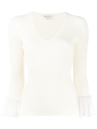 Ribbed Pleated Detail Top